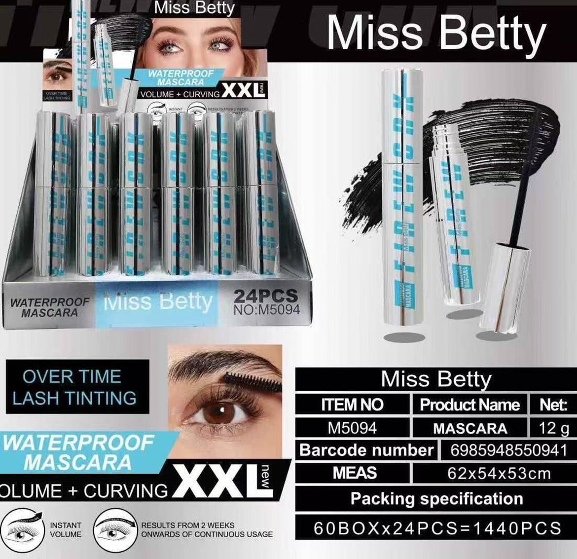 RIMEL MISS BETTY XXL 24 PCS M5094