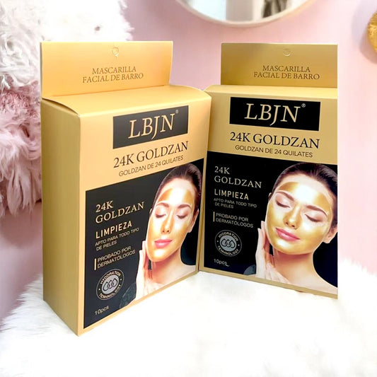 MASCARILLA ORO 24 K LBJN 10 PCS MC1032