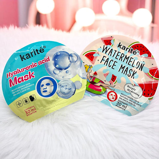 MASCARILLA KARITE  SANDIA / ACIDO HIAURONICO 12 PCS 88878 SE MANDA AL AZAR
