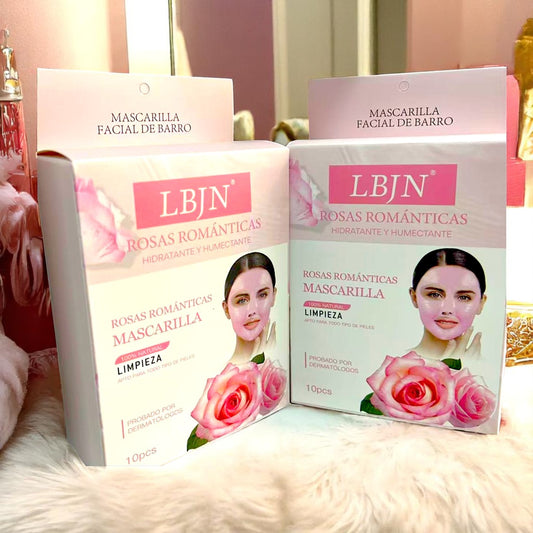 MASCARILLA ROSAS ROMANTICAS HIDRATANTE 10 PCS MC1031