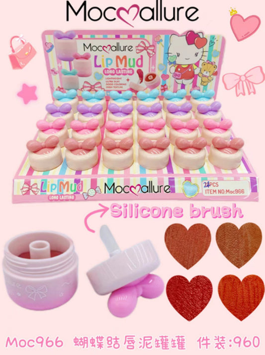 LIP MUD CUTE APLICADOR DE SILICONE KITTY 24 PCS MOC966