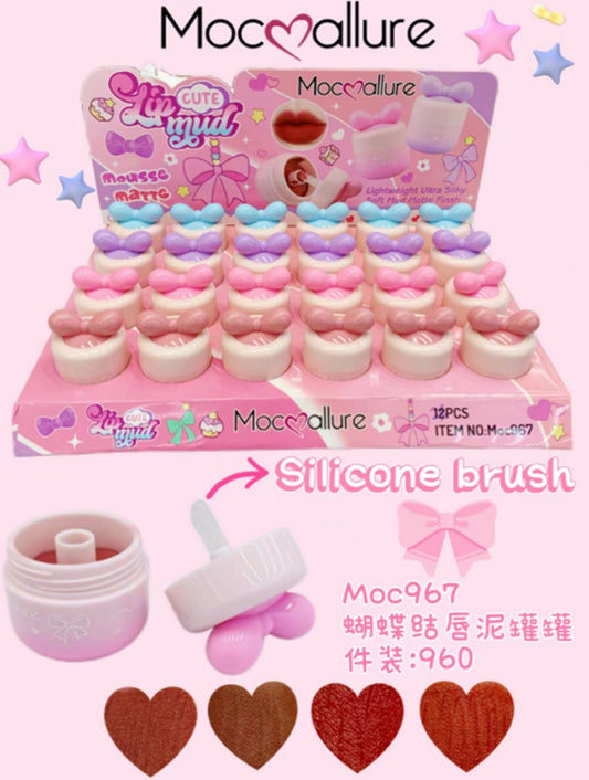 LIP MUD CON APLICADOR DE SILICON MATTE 24 PCS MOC967