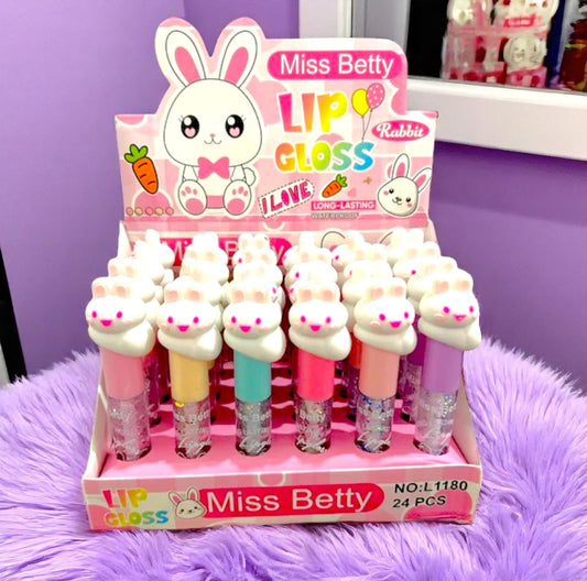 LIP GLOSS DE CONEJITOS 24 PCS L1180