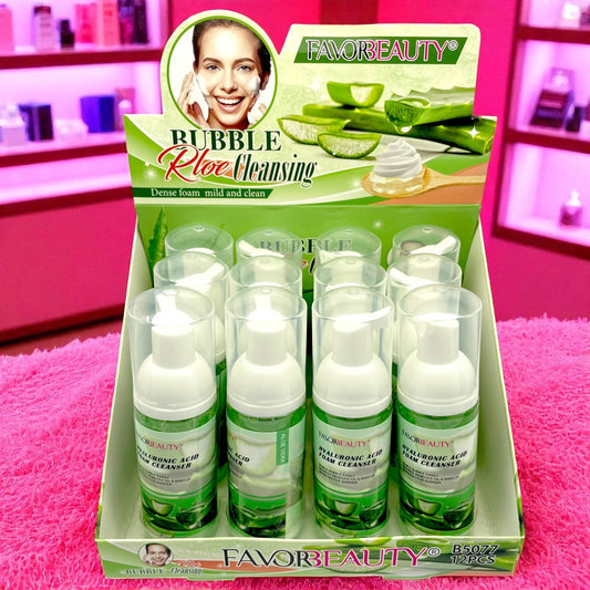 LIMPIADOR FACIAL DE ALOE CAJA CON 12 PZ B5077.