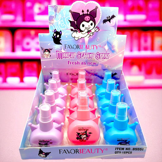 SPRAY FIJADOR DE MAQUILLAJE DE KUROMY 12 PCS B5551