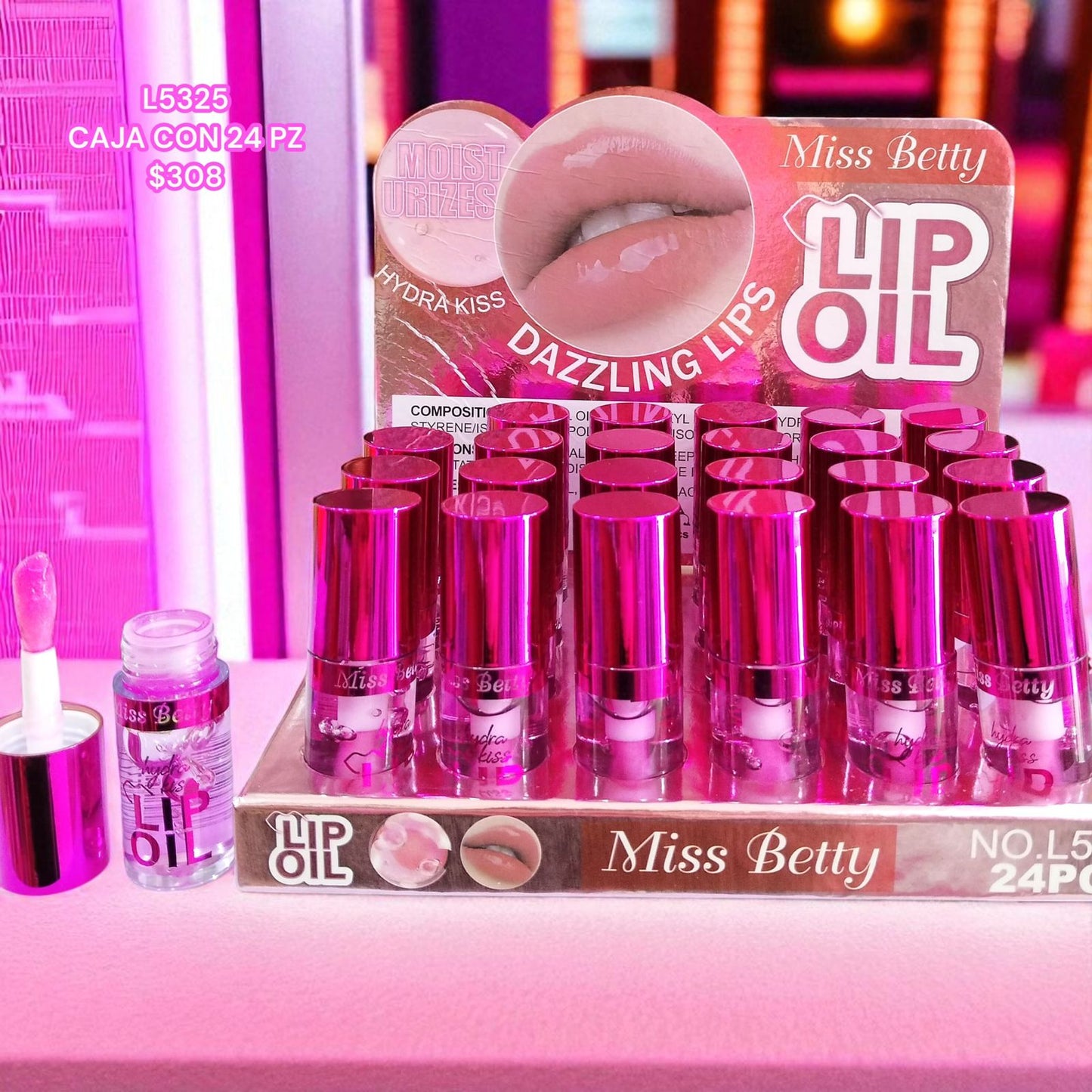 LIP OIL MISS BETTY 24 PCS L5325