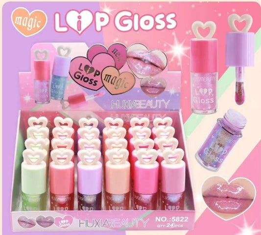 LIP GLOSS 24 PCS DE CORAZON 5822