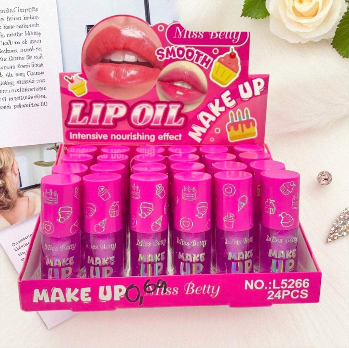 LIP OIL MAKE UP 24 PCS L5266