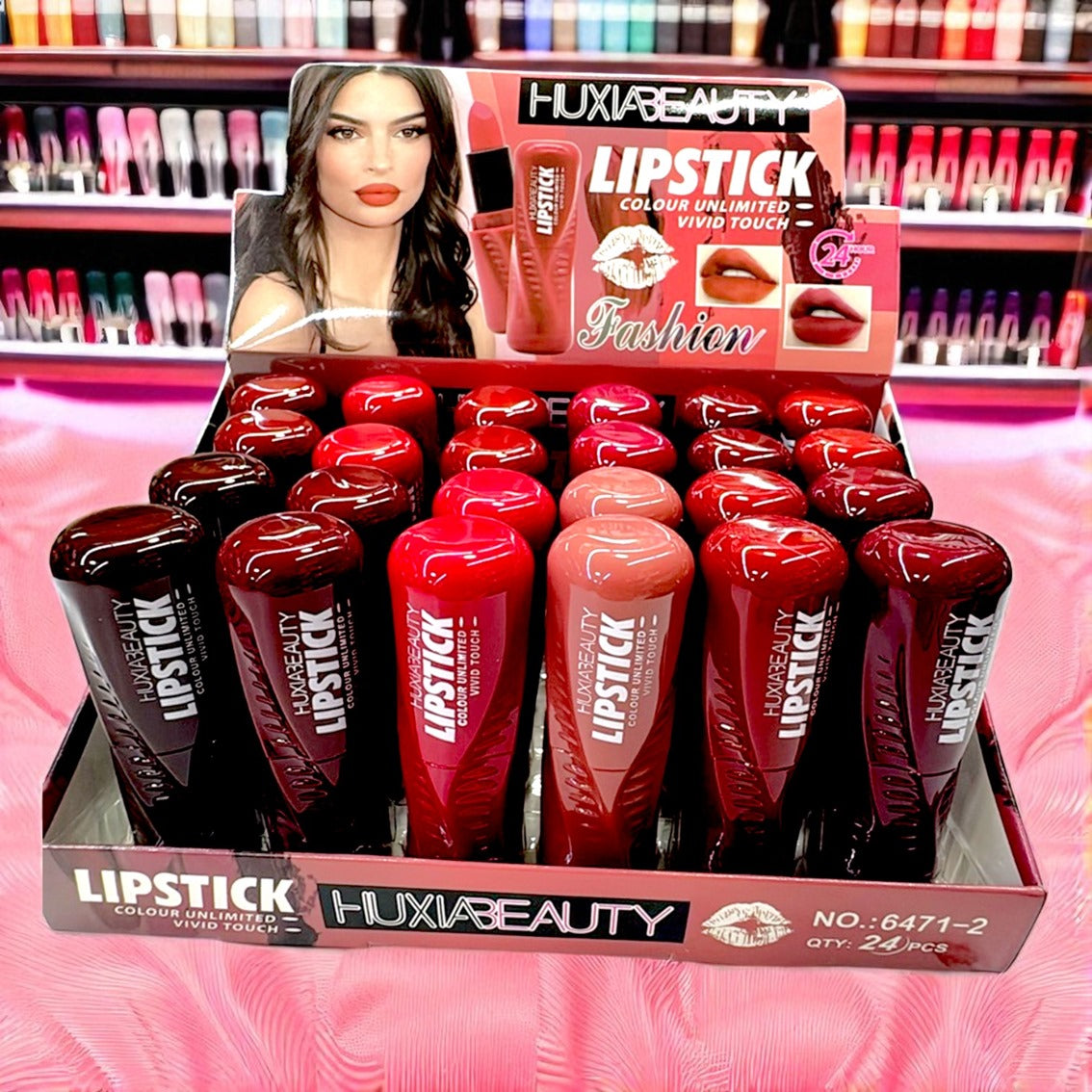 LABIAL EN BARRA MATTE LIPSTICK 24 PCS 6471-2