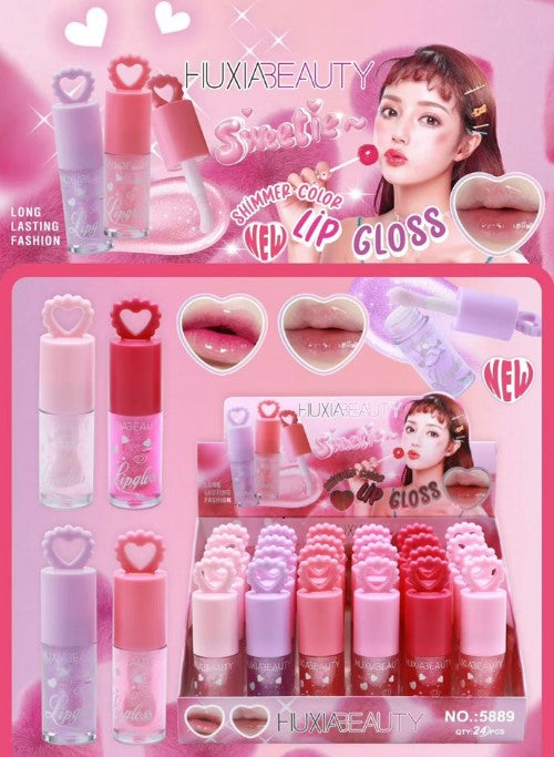 LIP GLOSS HUXIA 24 PCS DE CORAZON 5889