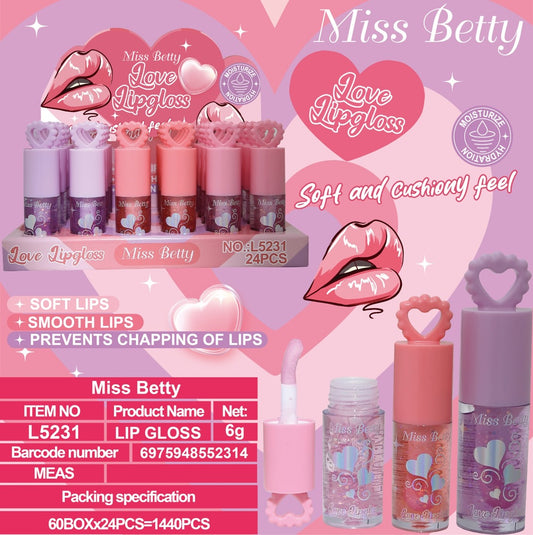 LIP GLOSS MISS BETTY 24 PCS L5231