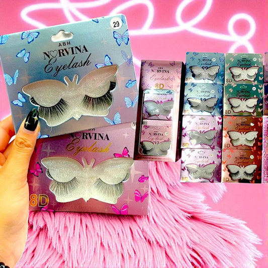 PESTAÑAS DE MARIPOSA NORVINA 10 PCS FE3375