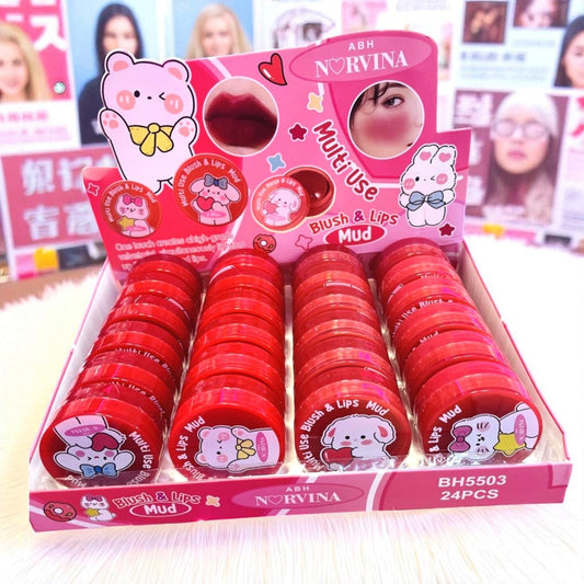 BLUSH & LIPS MUD RUBOR DE ANIMALITOS 24 PCS BH5503