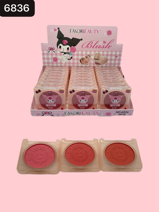 RUBOR COMPACTO DE KUROMY 12 PCS 6836