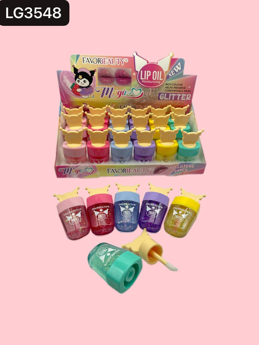 LIP OIL DE KUROMY GLITTER 24 PCS LG3548