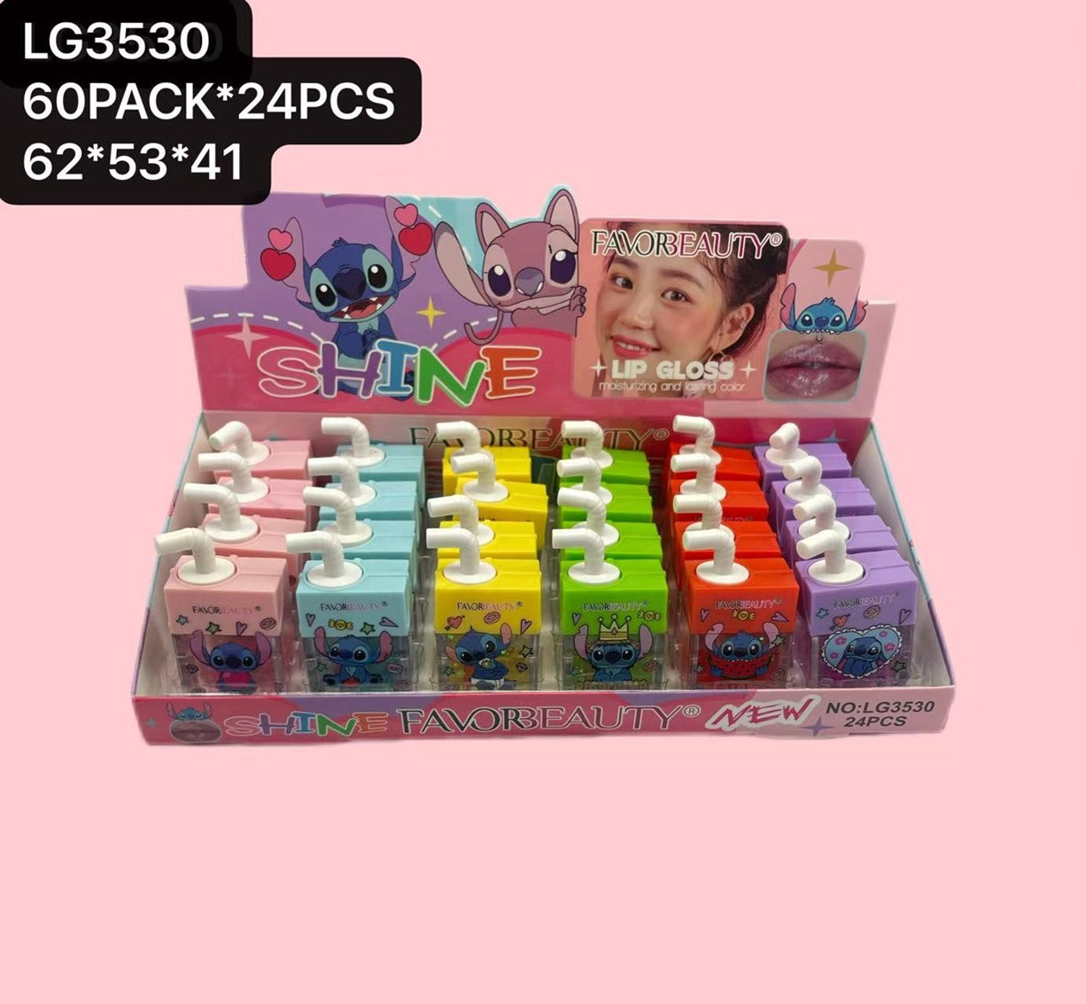 LIP GLOSS DE JUGITO STICH 24 PCS LG3530