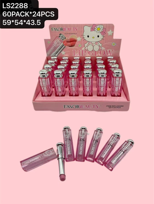 LIP GLOW DE HELLO KITTY 24 PCS LS2288