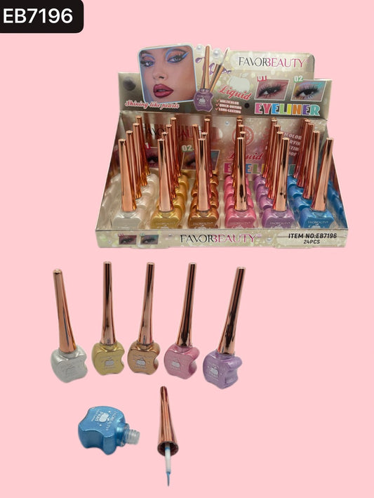 DELINEADOR DE COLORES GLITTER 24 PCS EB7196