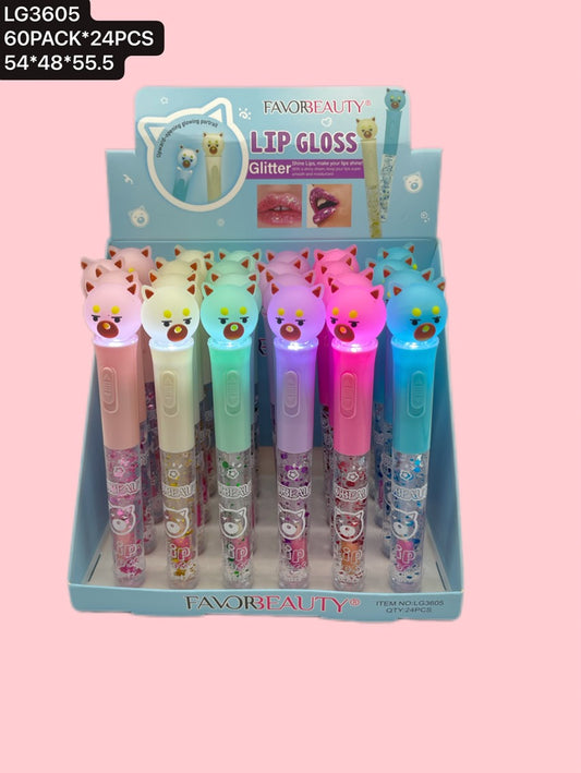 LIP GLOSS DE OSITO SUPER CUTE 24 PCS LG3605