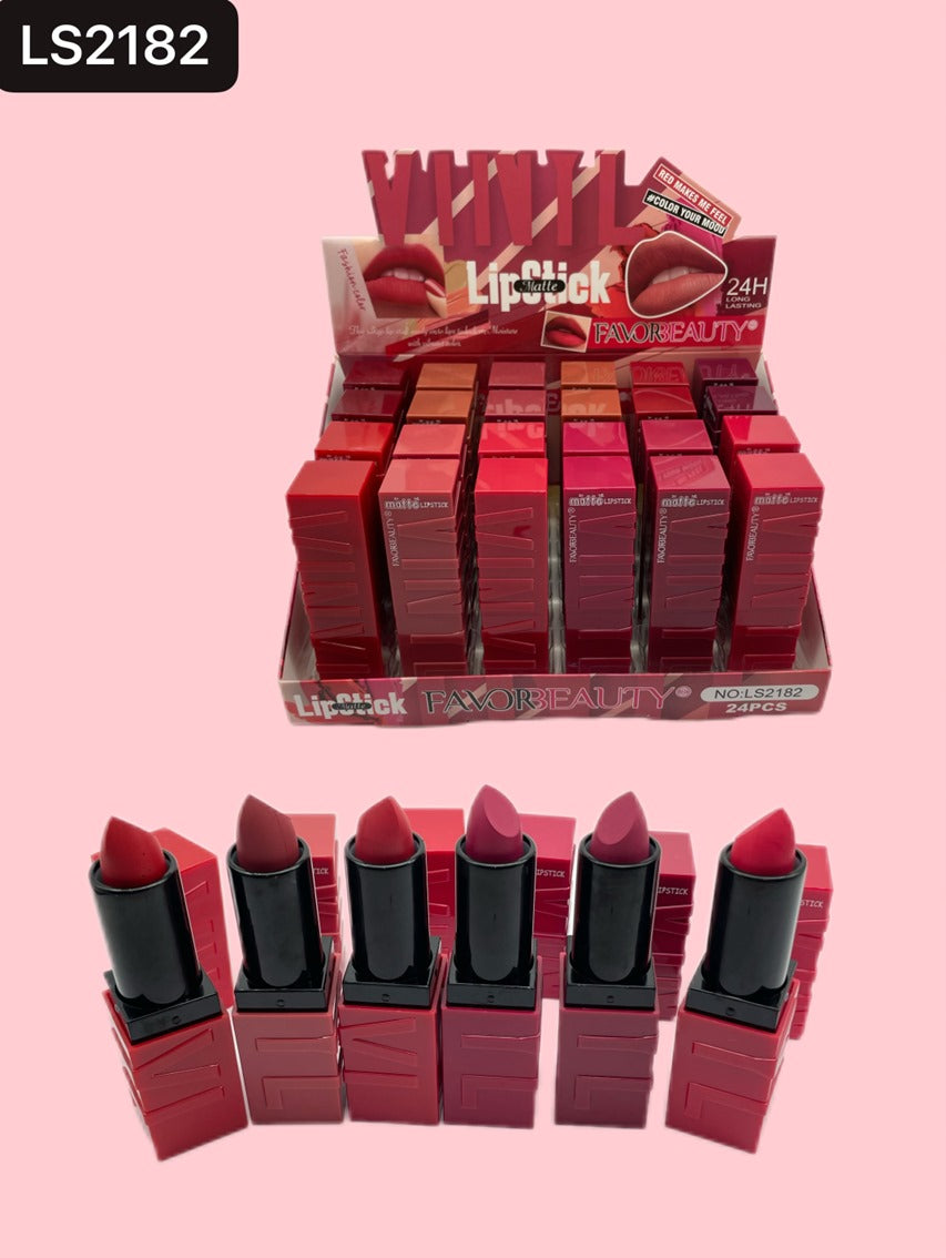 LABIAL EN BARRA MATTE 24 PCS LS2182