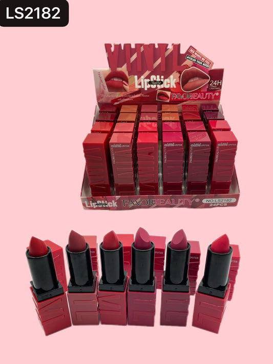 LABIAL EN BARRA MATTE 24 PCS LS2182