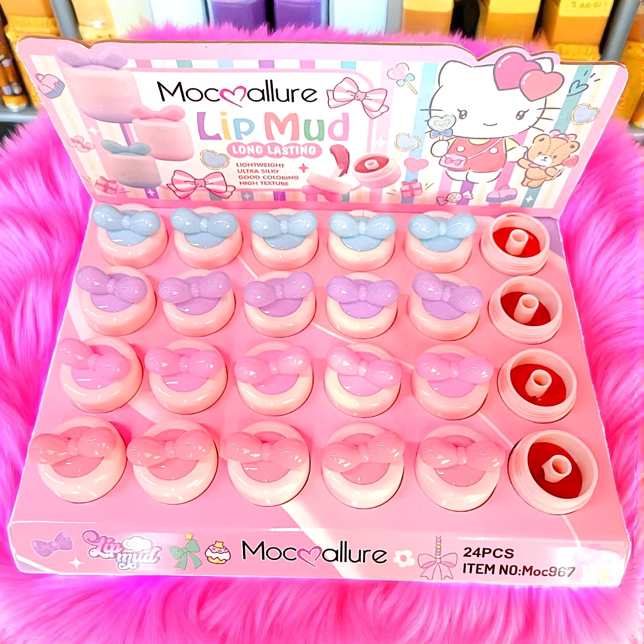 LABIAL MUD CON APLICADOR DE SILICON MATTE 24PZS MOC967