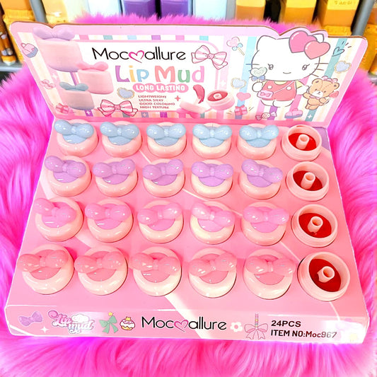 LABIAL MUD CON APLICADOR DE SILICON MATTE 24PZS MOC967