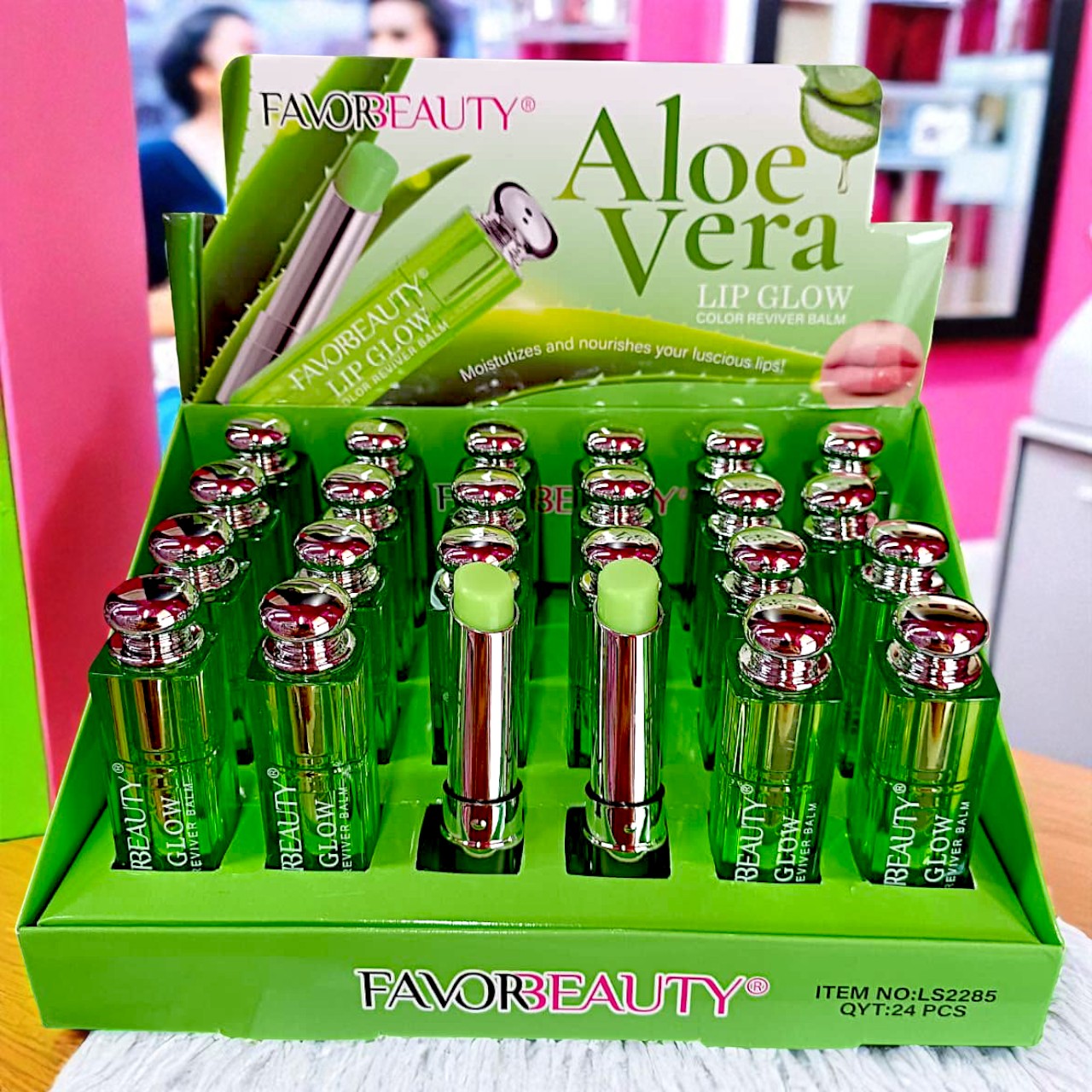 LABIAL MAGICO HIDRATANTE ALOE TIPO DIOR 24PZS LS2285