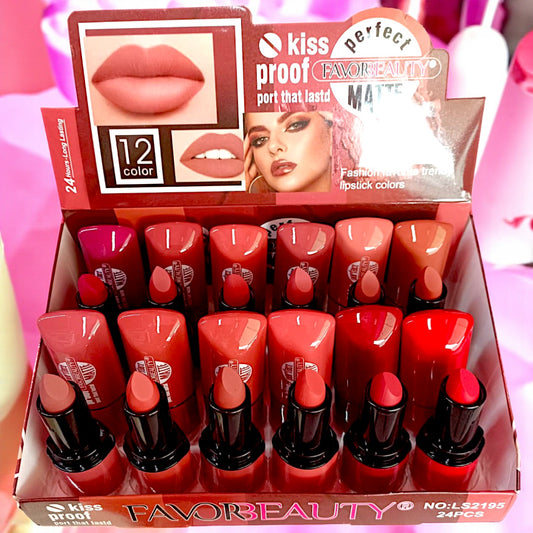 LABIAL EN BARRA MATTE 24PZS LS2195