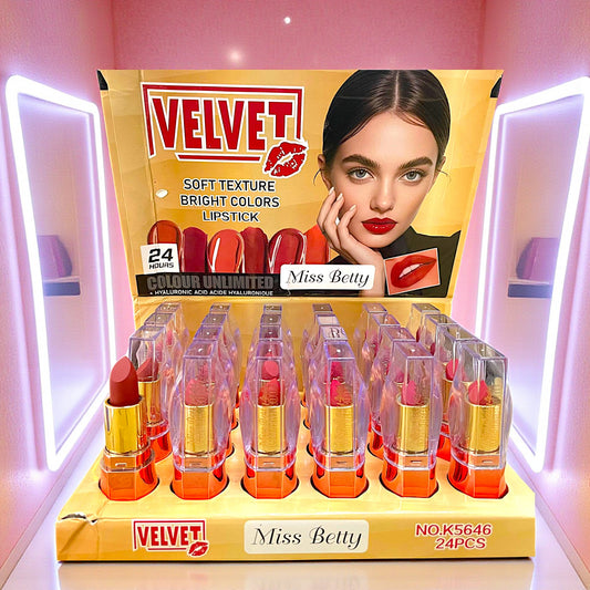 LABIAL EN BARRA VELVET 24 PZ K5646