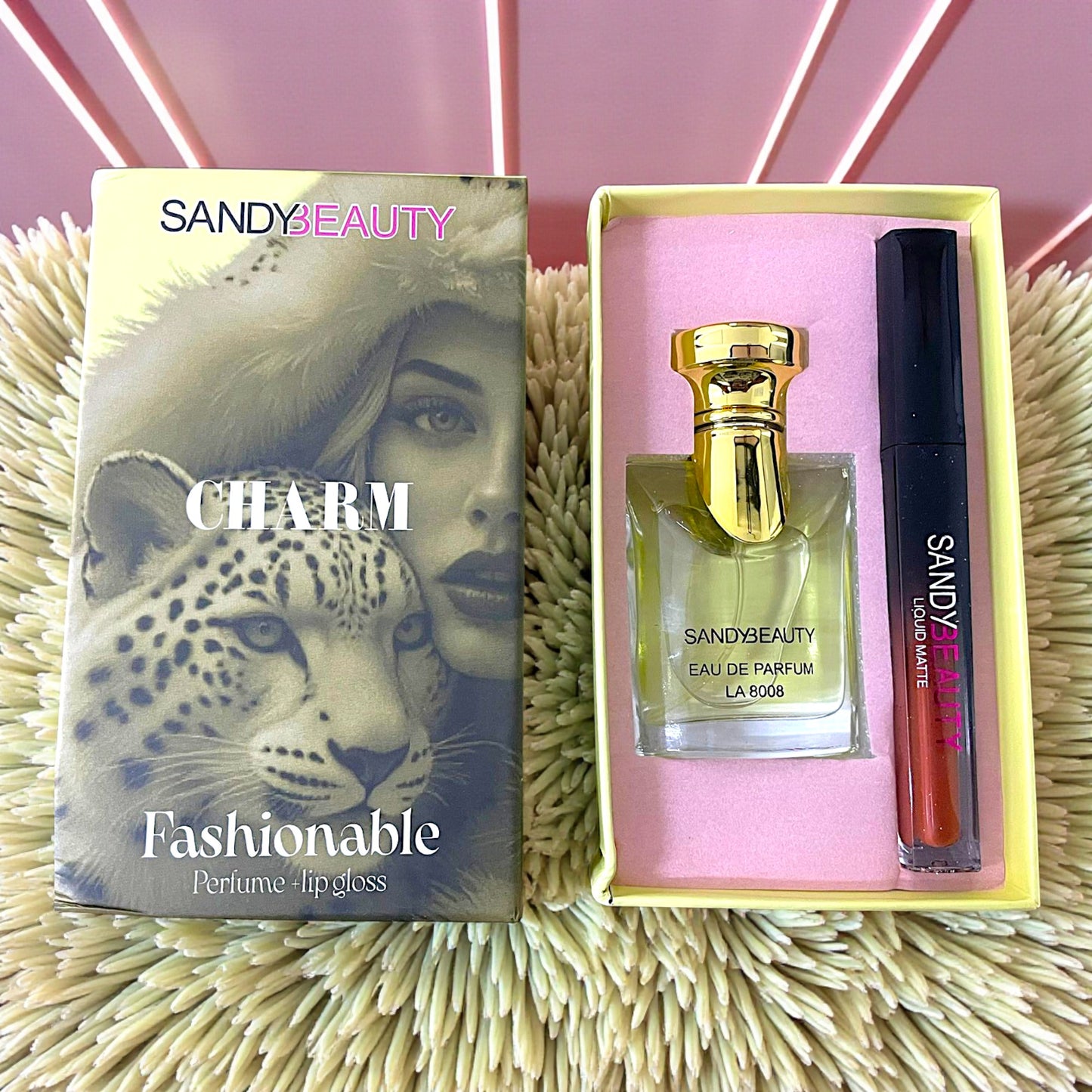 ESTUCHE DE PERFUME Y LABIAL 1PZ  SE MANDA AL AZAR LA8008