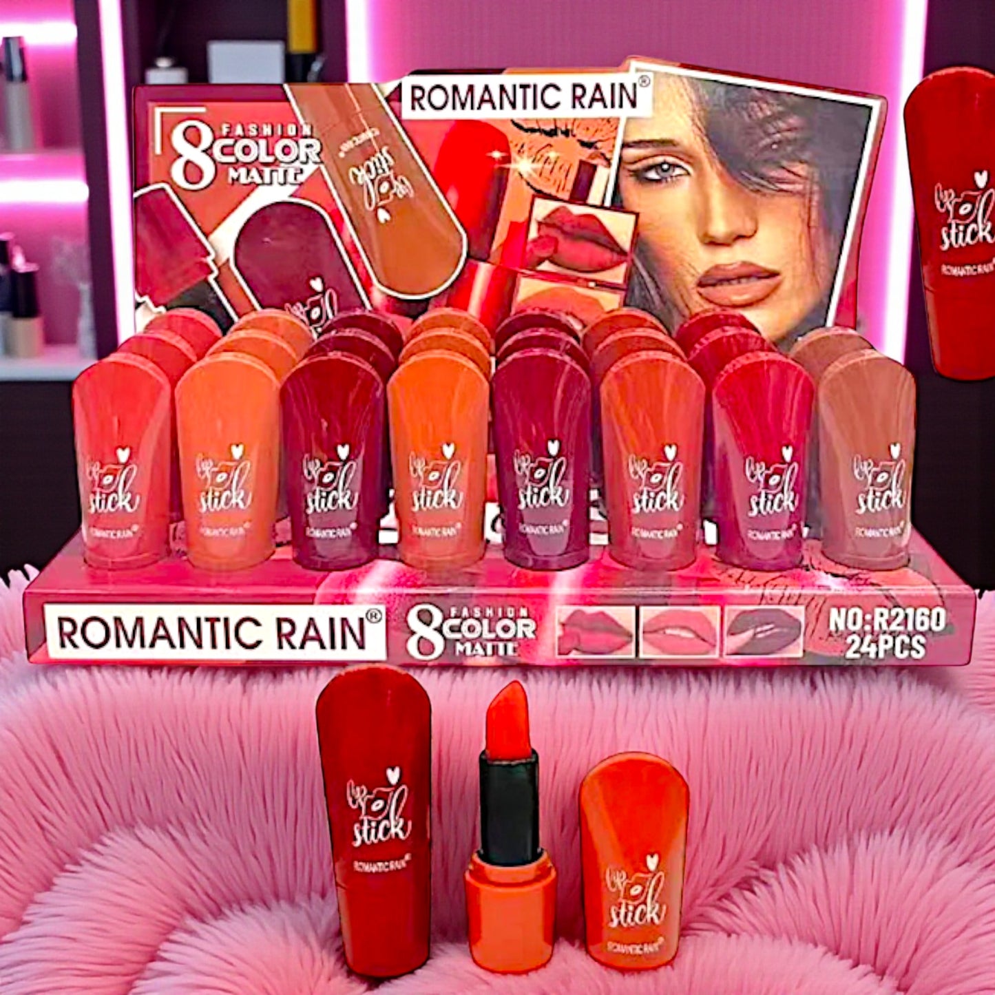 LABIAL EN BARRA MATTE 24 PCS R2160