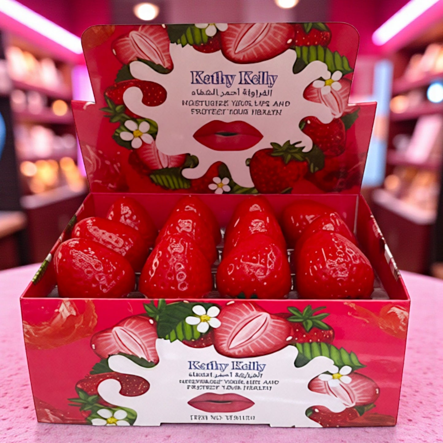 BALSAMO HIDRATANTE DE FRESA KATHY KELLY 24 PZ YDM1204