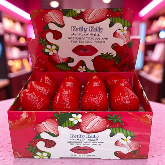 BALSAMO HIDRATANTE DE FRESA KATHY KELLY 24 PZ YDM1204