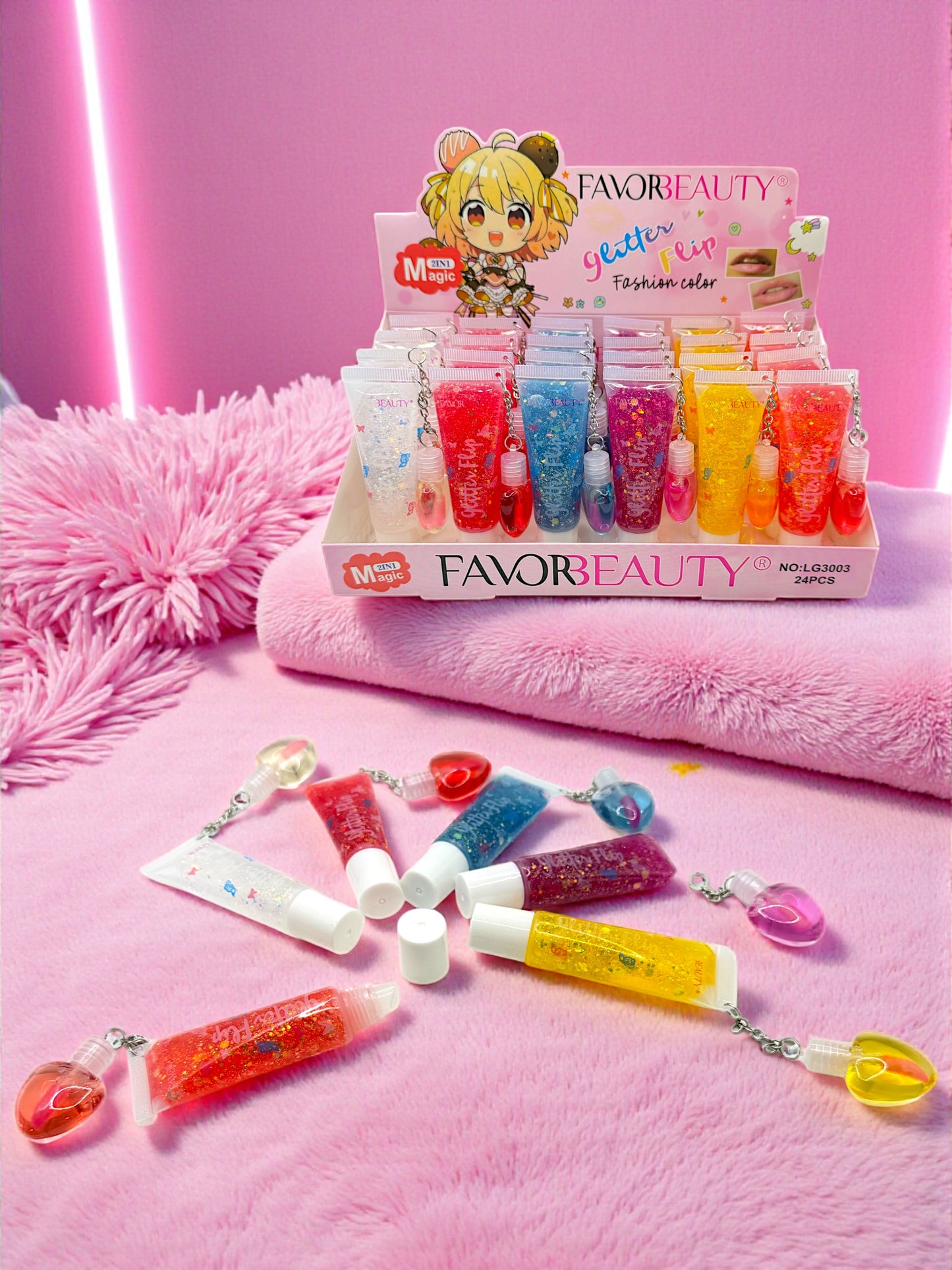 GLOSS MAGICO FRUTAL CON LLAVERITO 24 PZ LG3003