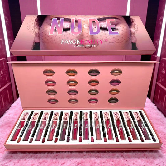 SET DE 12 LABIALES LIQUIDOS CON DELINEADOR 12 PZ LG3191