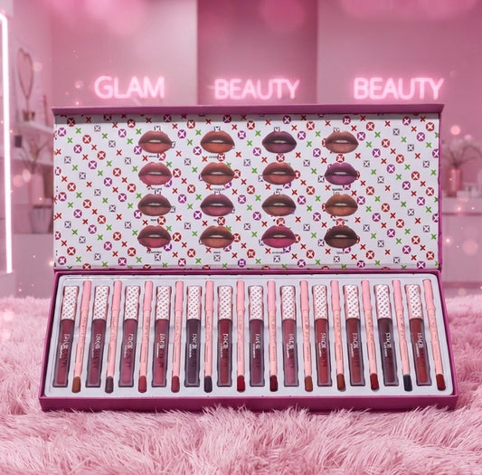 SET LABIAL LIQUIDO Y DELINEADOR 12 PZ LG3637