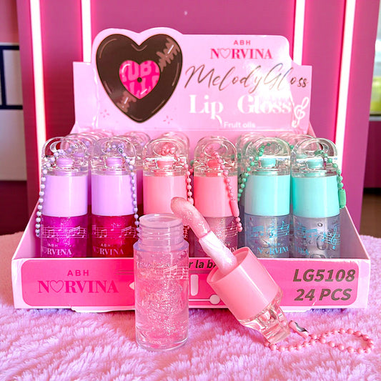 GLOSS APERLADO CON LLAVERO 24 PZ LG5108