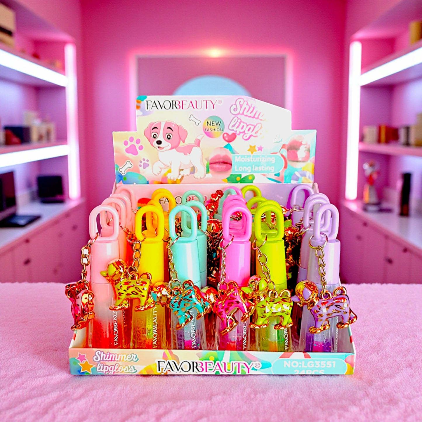 GLOSS MAGICO LLAVERO PERRITOS 24 PZ LG3551