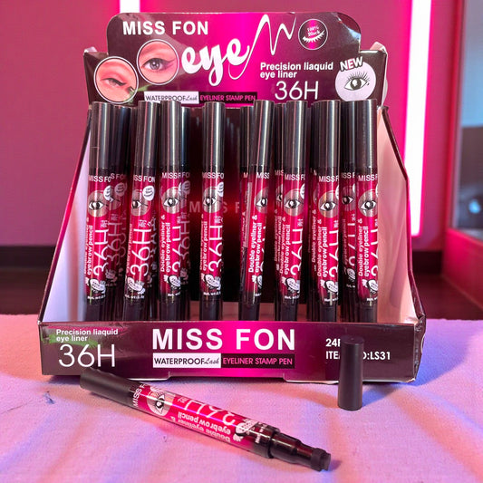 DELINEADOR EN PLUMON 2 EN 1 CON SELLO 24 PZ LS31