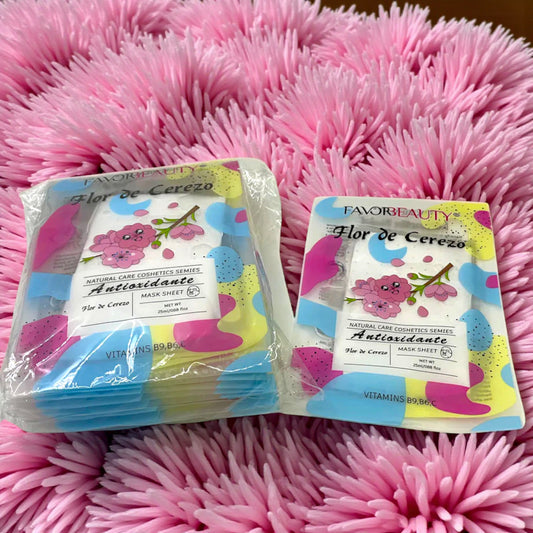 MASCARILLA FACIAL ANTIOXIDANTE FLOR DE CEREZO 10 PZ B5579