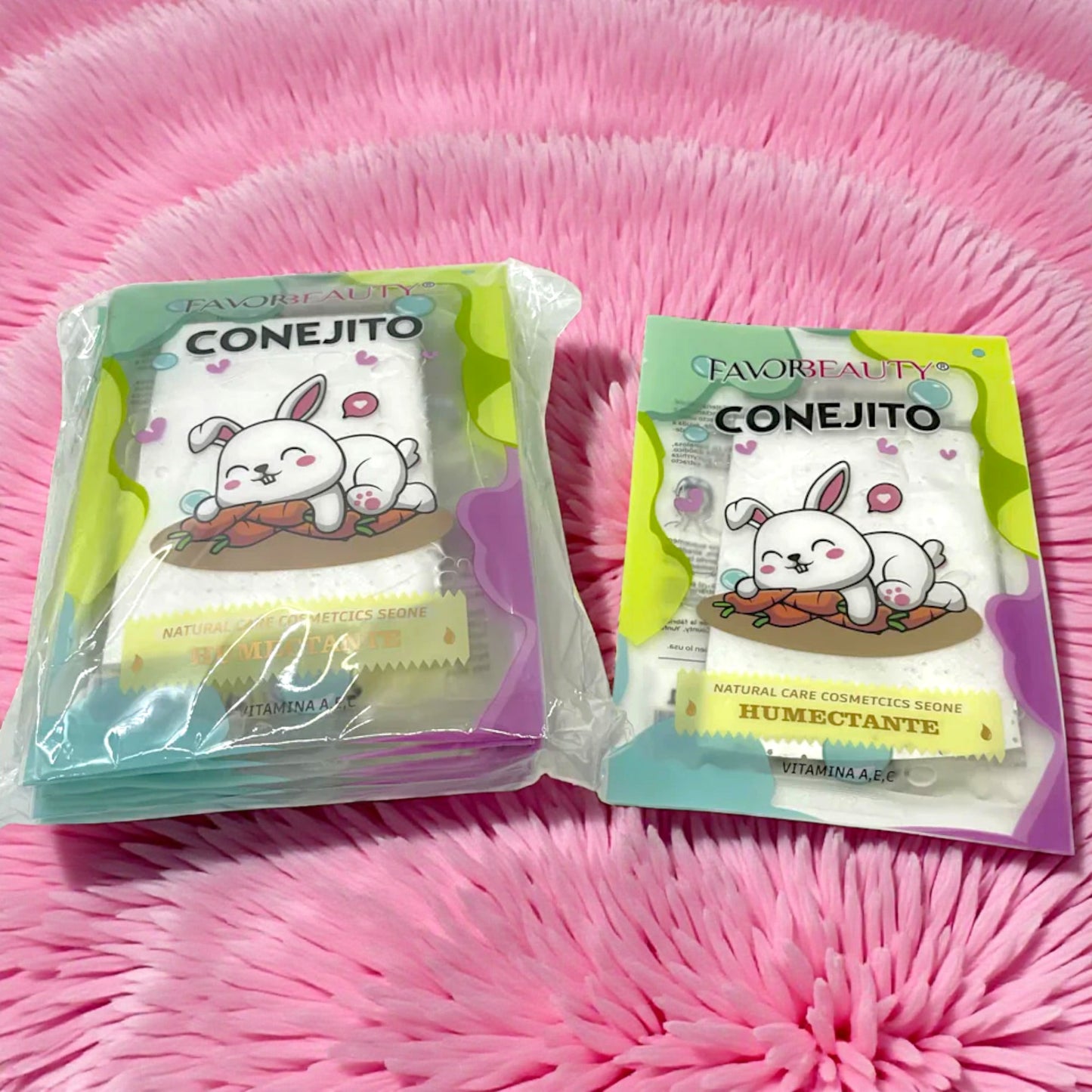 MASCARILLA FACIAL HUMECTANTE CONEJITO 10 PZ B5571