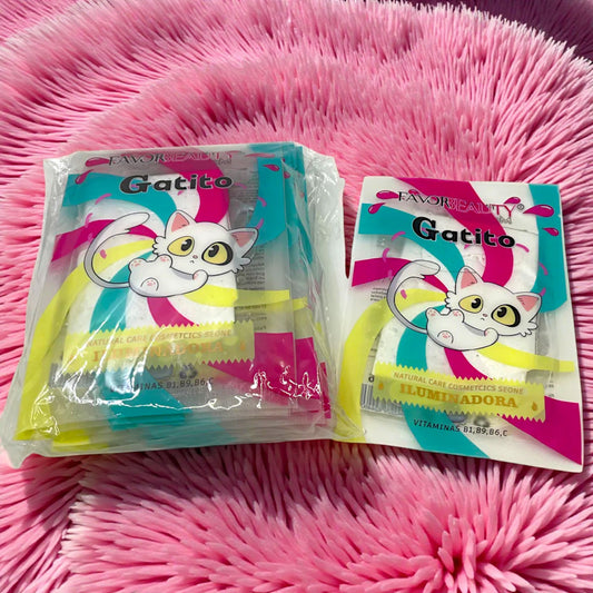 MASCARILLA FACIAL ILUMINADORA GATITO 10 PZ B5566