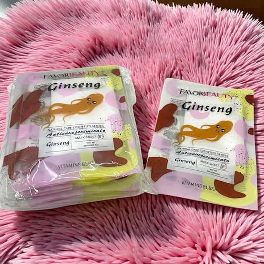 MASCARILLA FACIAL ANTIENVEJECIMIENTO GINSENG 10 PZ B5580