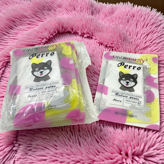 MASCARILLA FACIAL REDUCE POROS PERRO 10 PZ B5570