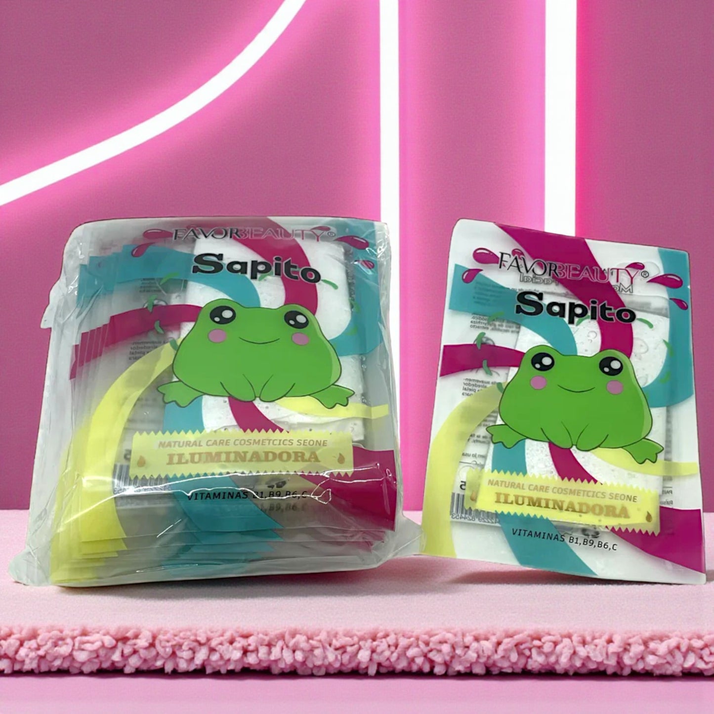 MASCARILLA FACIAL ILUMINADORA SAPITO 10 PZ B5565