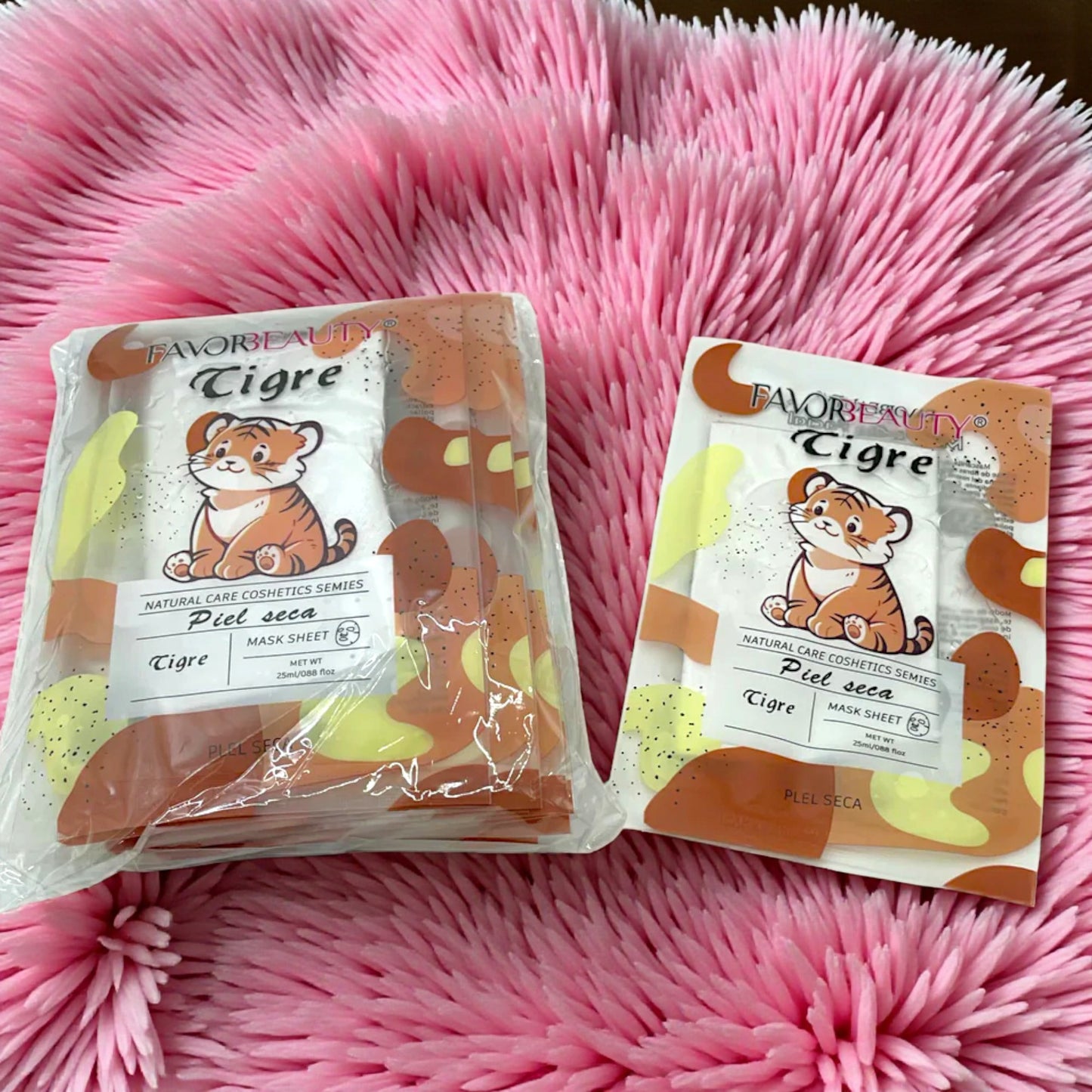 MASCARILLA FACIAL PIEL SECA TIGRE 10 PZ B5584