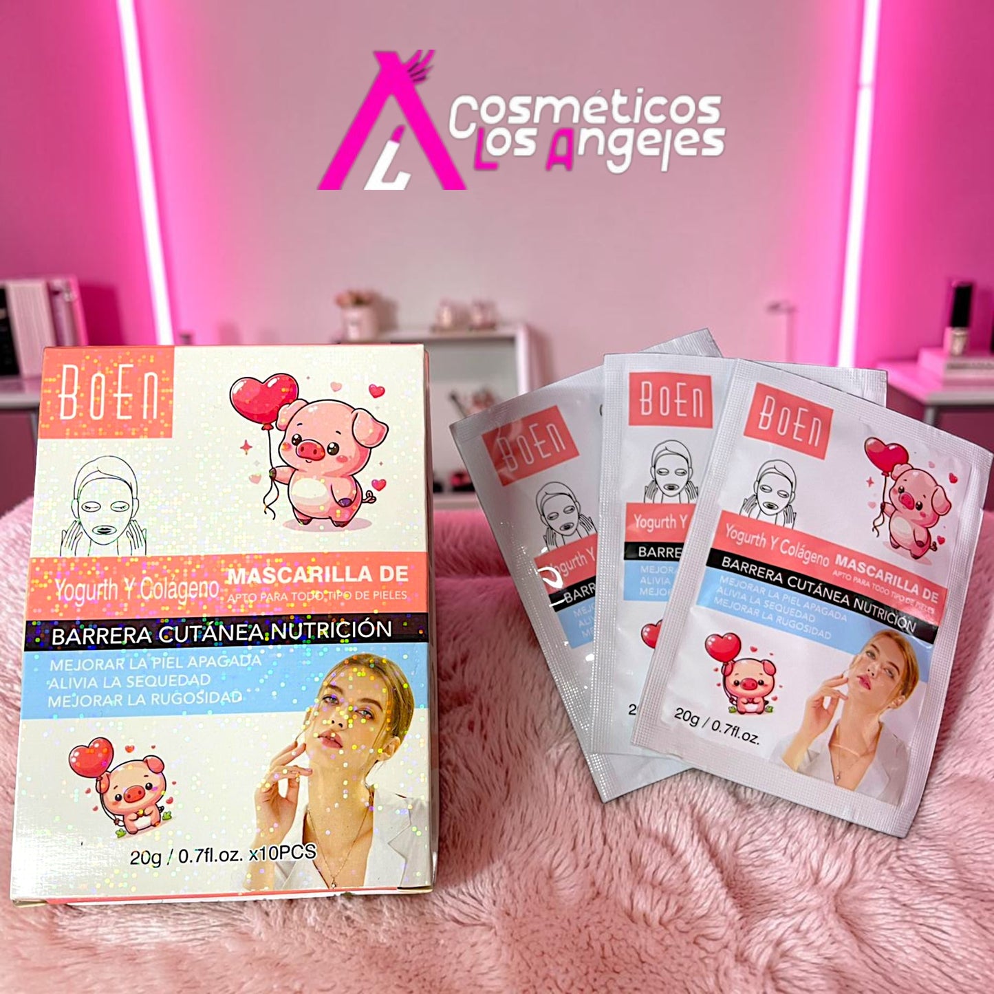 MASCARILLA PEEL-OFF YOGURT Y COLAGENO 10 PZ MC1026
