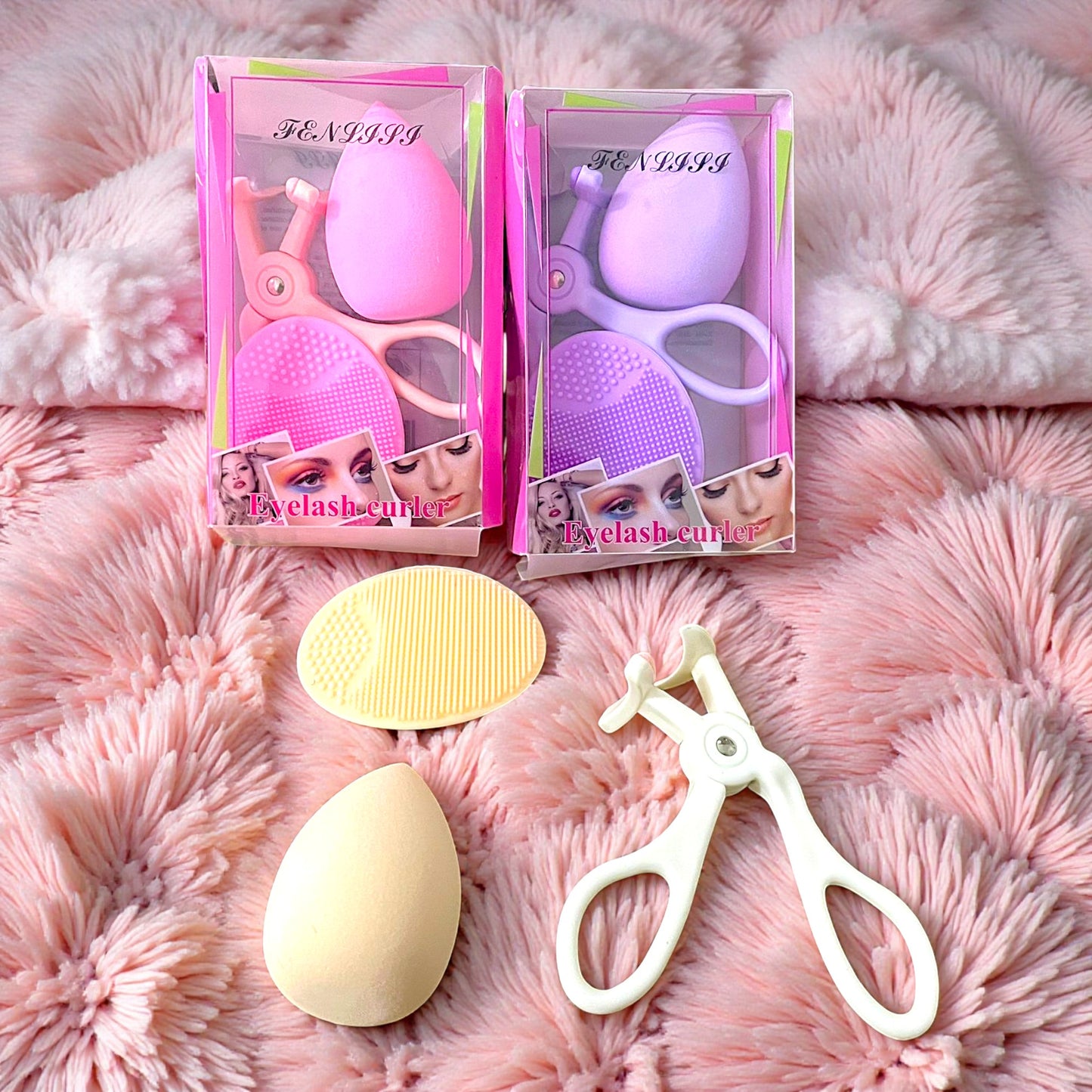 SET DE ENCHINADOR, ESPONJA Y CEPILLO FACIAL 1PACK N1644