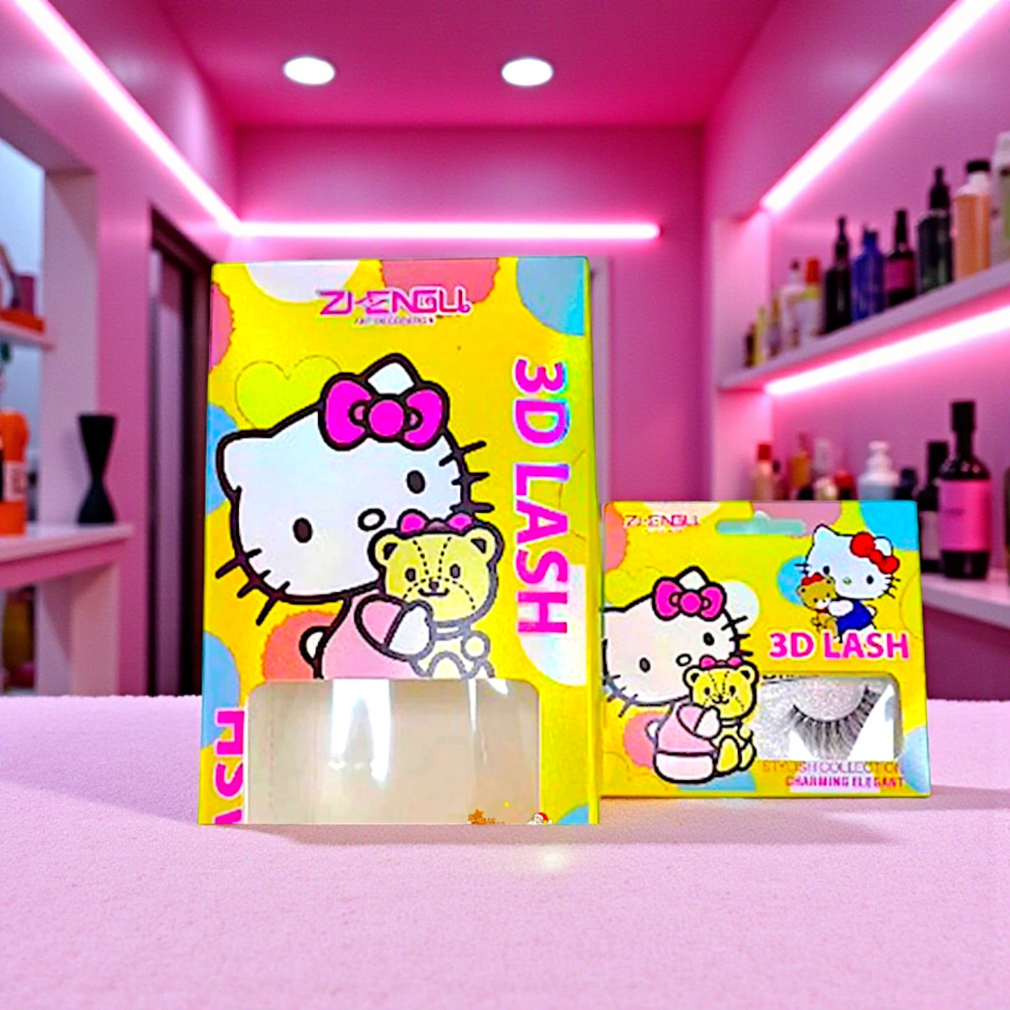 PESTAÑAS 3D HELLO KITTY 12 PZ JM-6